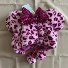 ミニー ファンキャップ ヒョウ柄ピンク 新品未使用