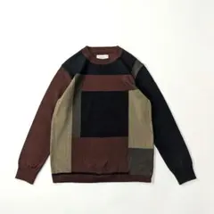 おしゃれ♫美品★ STUDIOUS インターシャブロックニット