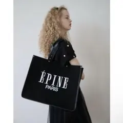 ÉPINE ハートスタッズトートバッグ ブラック epine エピヌ 2026年最新】epine バッグ ハートの人気アイテム - メルカリ