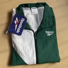 値下げ中❗️Reebok ナイロンジャケット グリーン/ホワイト