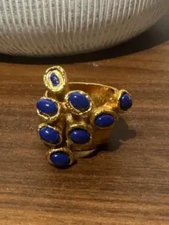 【希少】イヴサンローラン アーティエナメル リング YSL ブルーのサムネイル