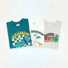 男の子 子供服 110cm 長袖 Tシャツ 新品 恐竜 まとめ売り GWN4-1