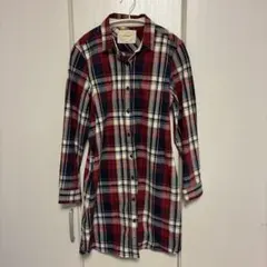 avail basic チェック柄シャツワンピース M