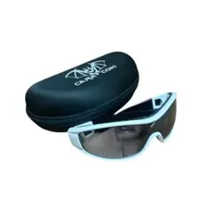 CARACOAT白スポーツサングラス ケース付き サイバー系アイウェア