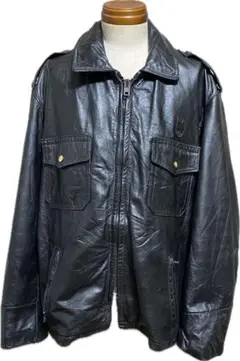 超希少　90s Vintage ドイツ警察　ライダースジャケット　ライナー付 ドイツ製レザーライダースジャケット 1970-1980's German Rare