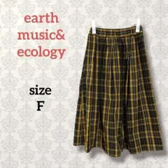 アース【F】タータンチェック柄スカート ミディ丈 フェミニン カジュアル