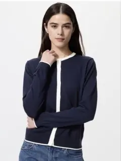 UVカットクルーネックカーディガン Sのサムネイル