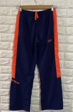 【美品】　アンダーアーマー　パンツ　160サイズ　ネイビー　オレンジ