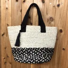 People Tree CRAFT ピープルツリー カゴバッグ タッセル付 春夏のサムネイル