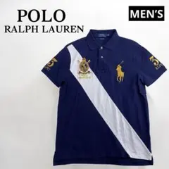 POLO RALPH LAUREN ポロシャツ ネイビー ビッグポニー 刺繍