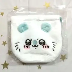 新品未使用 ちいかわ モモンガ 白　巾着 フェイス ホワイト　ポーチ
