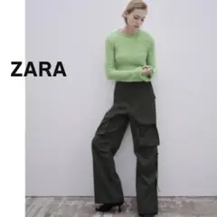 zara サマーニット　グリーン