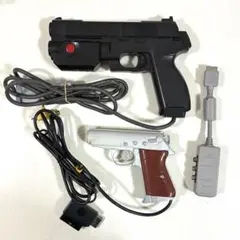 PS1 ガンコントローラー 2個セット 接続アダプタ付き