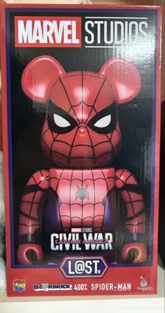 ベアブリックハッピーくじ MARVELスパイダーマンラストワン賞 他Cセット付