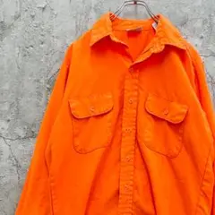 FIVE BROTHER　長袖シャツ　トップス　古着　オレンジ　M