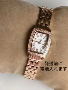 新品 電池入り AGATHA PARIS 腕時計 ピンクゴールド ベルト幅10のサムネイル