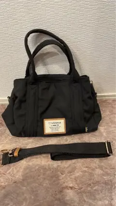 VÄSKA シンプル黒トートバッグ 2WAY　ショルダーバッグ