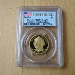 2007年 ジョージ・ワシントン $1 記念硬貨 PR69DCAM 2007年 ジョージ・ワシントン $1 記念硬貨 PR69DCAM - メルカリ