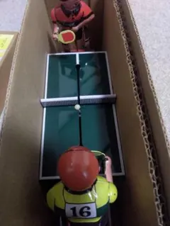 ブリキのおもちゃ/レトロ/ゼンマイ式/卓球/PLAYING PING-PONG