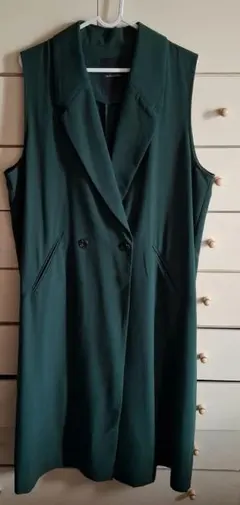 JEANASIS ダークグリーン ロングベスト