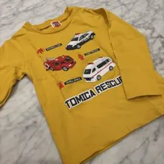 100cm トミカレスキュー 長袖カットソー イエロー