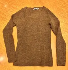 【お値下げ・UNIQLO U】ブラウン 長袖セーター Lサイズ