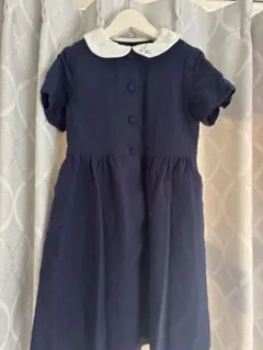 carinissimo 受験用　ネイビー 半袖ワンピース ホワイト襟