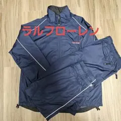 キャロウェイ☆裏メッシュ 2WAY ナイロン セットアップ 上下組 紺 L