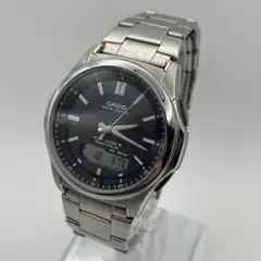 稼働　CASIO wave ceptor アナデジ 電波ソーラー メンズ　カシオ