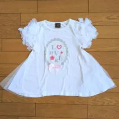 ♡Dolly Ribbon♡フリル袖 Tシャツ ホワイト