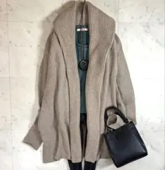 美品 ヴィンス ヤクウール ニットロングカーディガン ポケット ショールカラーのサムネイル