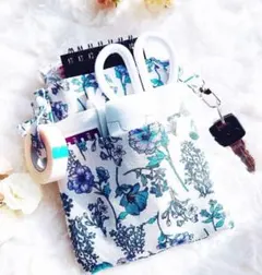 オーガナイザー　ナースポーチ　バックインバック　ハンドメイド　花柄