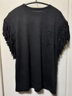 Sacai フリンジ付きブラックTシャツのサムネイル
