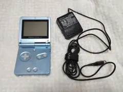 ほぼ動作確認済 中古ゲームボーイアドバンスSP ブルー 充電ケーブル付