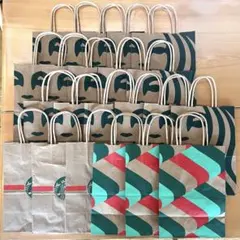 スターバックス 紙袋 ショッパー 22枚 まとめ売り クリスマスあり 同サイズ