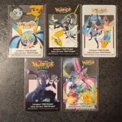 ポケモンfeat.初音ミク ポケミク クリアカード 5種類 コンプリートセット