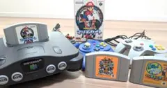 ☆動作確認済☆任天堂64 本体 ＋ゲーム3本＋コントローラー2台