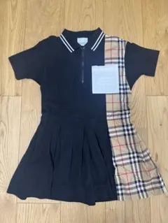 BURBERRY 半袖ポロワンピース 6Y ブラック