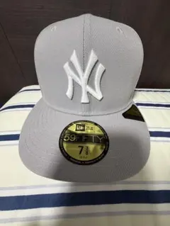 正規品　レアサイズ　ニューエラ　59FIFTY グレー　ヤンキース　7_3/8