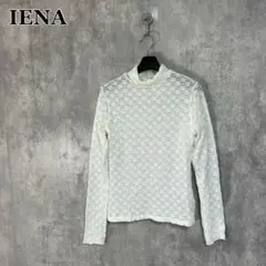 IENA 日本製 フラワーレースシャーリングプルオーバー