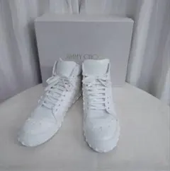 JIMMY CHOO ホワイト ハイカットスニーカー