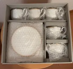 《レトロ》Noritake カップ&ソーサー5客 と大皿1枚