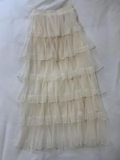 SpRay チュールフリルティアードスカート
