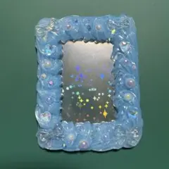 【B02】硬質トレカケース　ホイップデコ　ブルー　ラメ　パール　(B8サイズ)