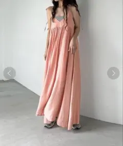 titivate ショルダーリボンVネックキャミソールワンピース