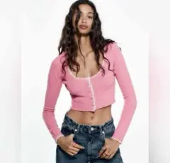 ZARA ピンクトップス