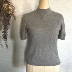 【最高級カシミア100%】EVEX by KRIZIA 半袖ニット グレーのサムネイル