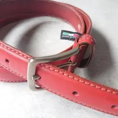 美品 Furbo design イタリア製 ベルト レザー 本革 赤系