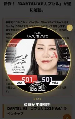 DARTSLIVE 佐藤かす美 ダーツライブカード カプセル - メルカリ