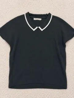 MELROSE レディース 半袖 ポロシャツ ブラックのサムネイル
